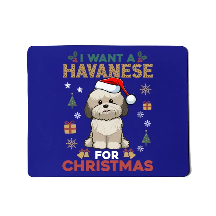 I Want A Havanese For Christmas Cute Dog Lover Family Pajama Gift Mousepad