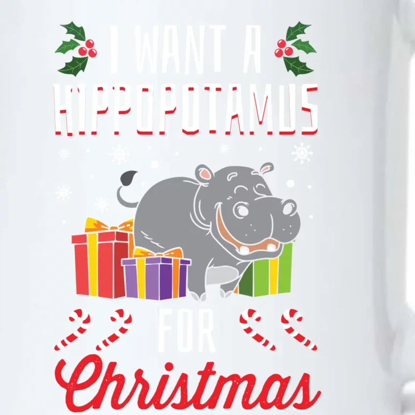 I Want A Hippopotamus For Christmas Xmas Hippo Gift Black Color Changing Mug