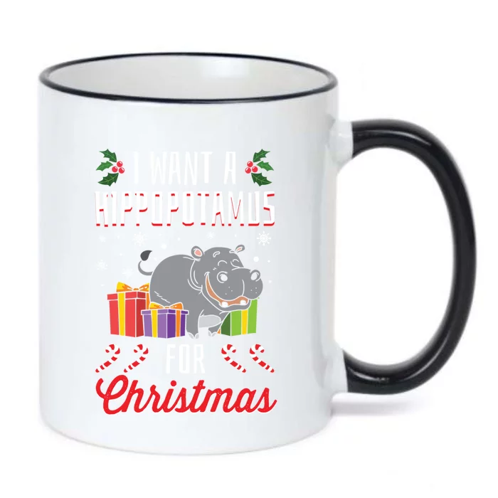 I Want A Hippopotamus For Christmas Xmas Hippo Gift Black Color Changing Mug