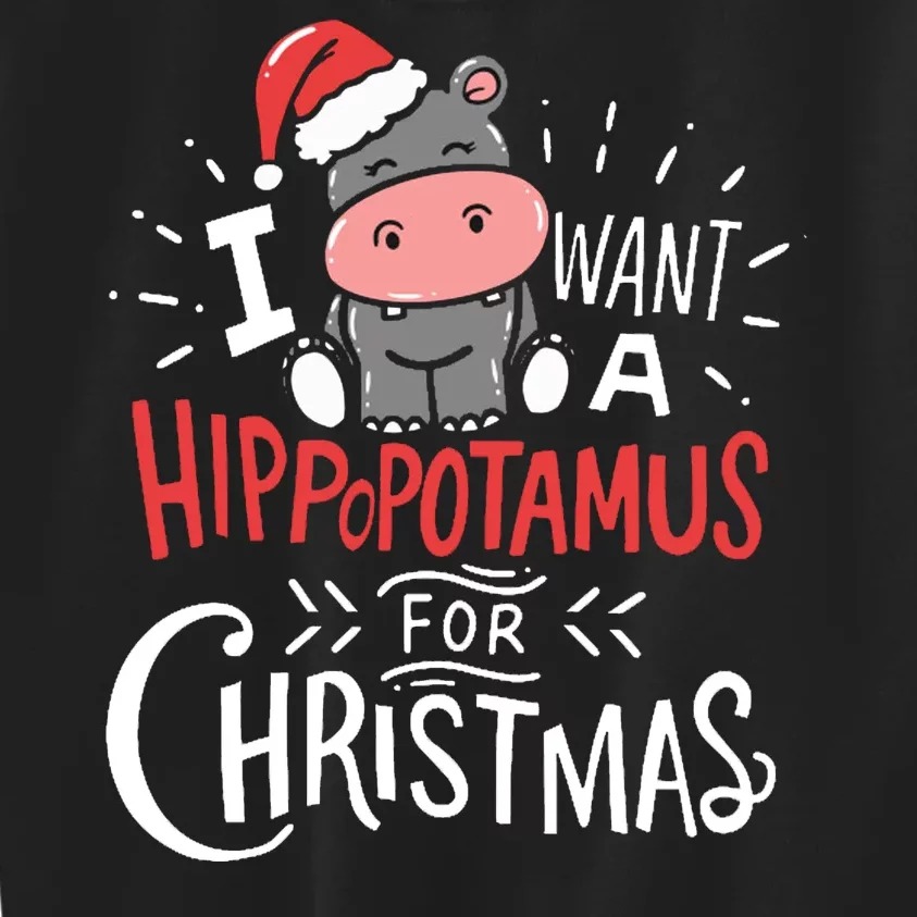 I Want A Hippopotamus For Christmas Funny Cute Kids Sweatshirt