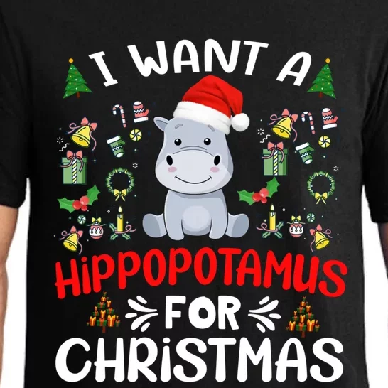 I Want A Hippopotamus For Christmas Xmas Hippo Gift Pajama Set