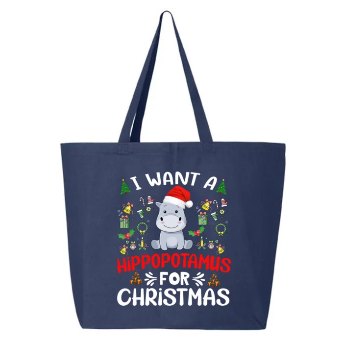 I Want A Hippopotamus For Christmas Xmas Hippo Gift 25L Jumbo Tote