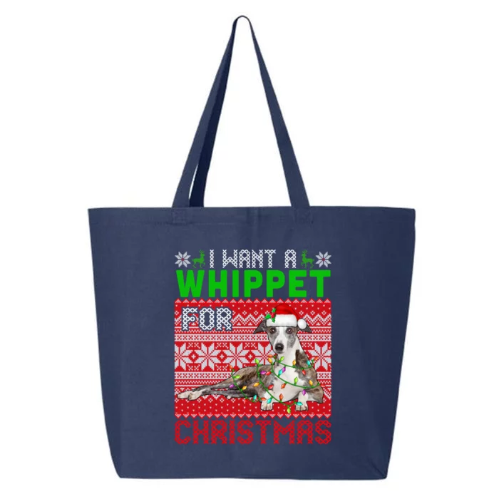 I Want A Whippet For Christmas Santa Dog Lover Owner Great Gift 25L Jumbo Tote