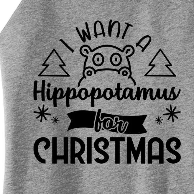 I Want A Hippopotamus For Christmas Xmas Hippo Gift Women’s Perfect Tri Rocker Tank