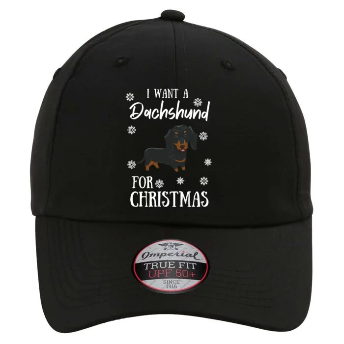 I Want A Dachshund For Christmas Weenie Dog Gift The Original Performance Cap