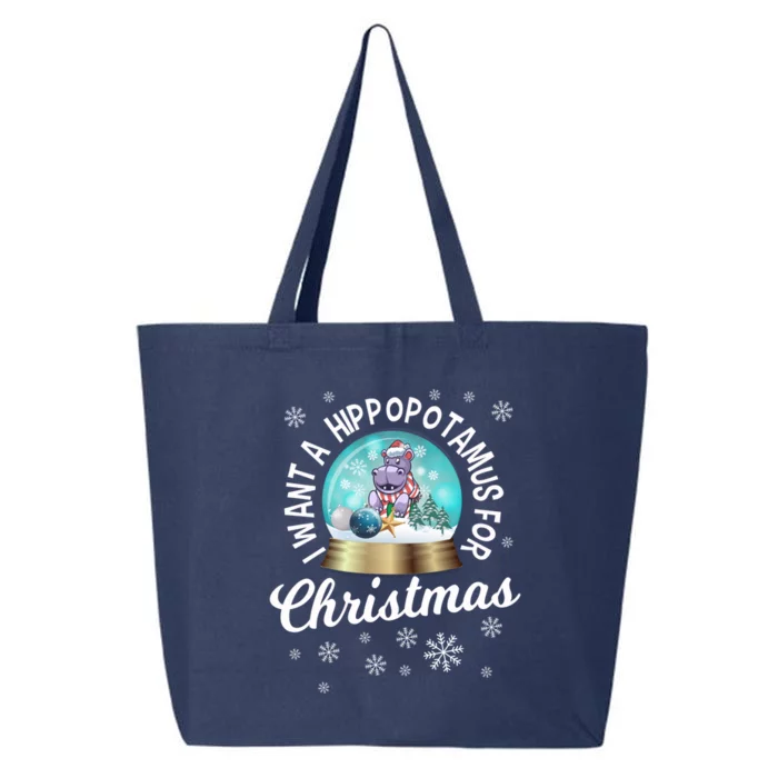 I Want A Hippopotamus For Christmas Xmas Hippo Cute Cool Gift 25L Jumbo Tote