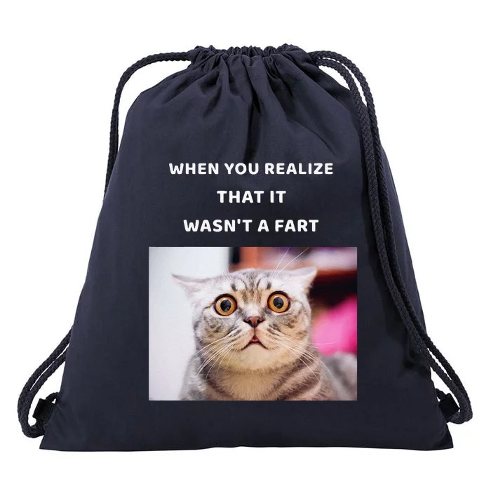 It Wasnt A Fart Funny Cat Gifts Toys Drawstring Bag