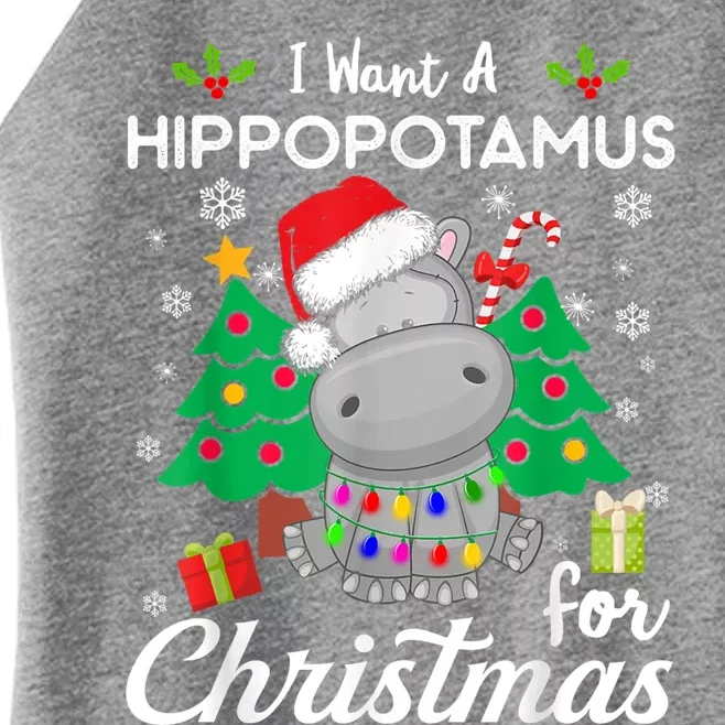 I Want A Hippopotamus For Christmas Xmas Costume Gift Women’s Perfect Tri Rocker Tank