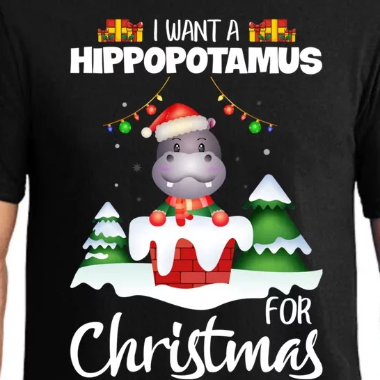 I Want A Hippopotamus For Christmas Xmas Cute Funny Gift Pajama Set