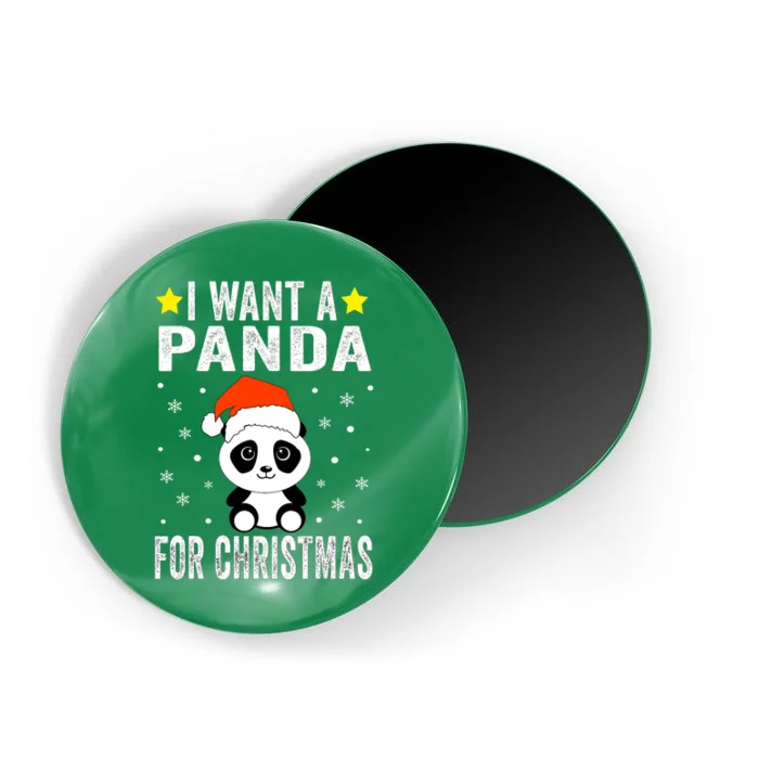 I Want A Panda For Christmas Panda Boys Girls Pajamas Magnet