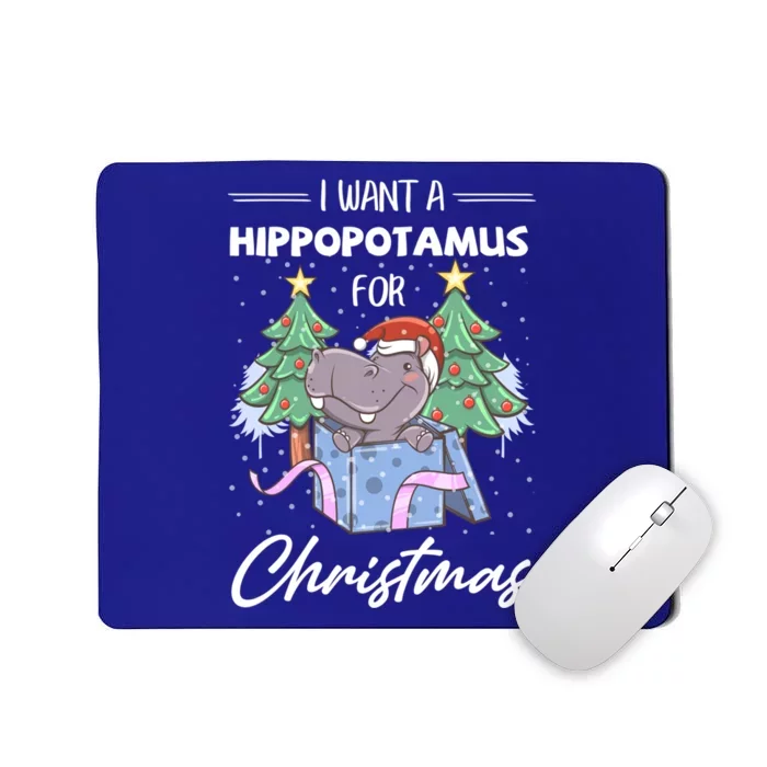 I Want A Hippopotamus For Christmas Xmas Cute Funny Gift Mousepad