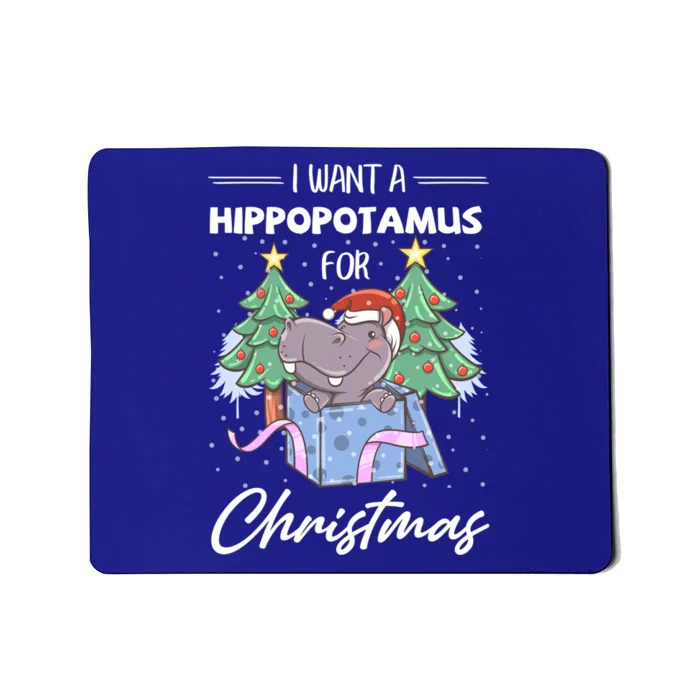 I Want A Hippopotamus For Christmas Xmas Cute Funny Gift Mousepad