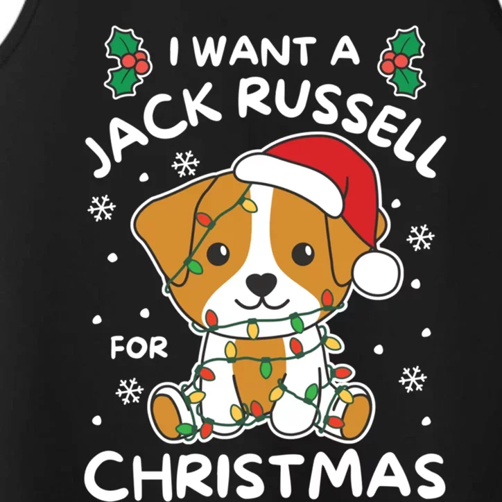 I Want A Jack Russell For Christmas Cute Dogs Gift Performance Tank