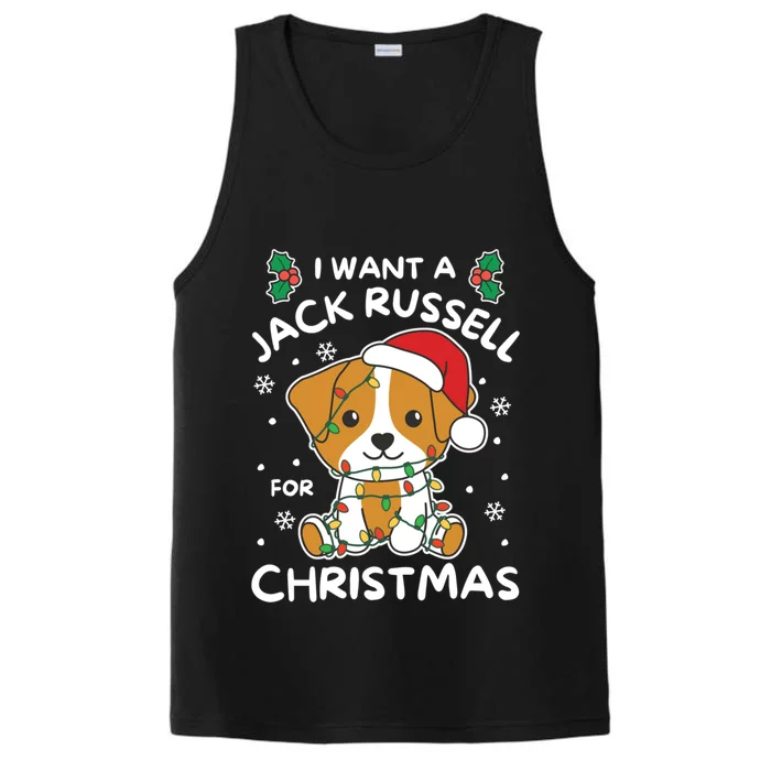 I Want A Jack Russell For Christmas Cute Dogs Gift Performance Tank