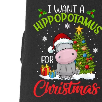 I Want A Hippopotamus For Christmas Xmas Hippo Doggie 3-End Fleece Hoodie