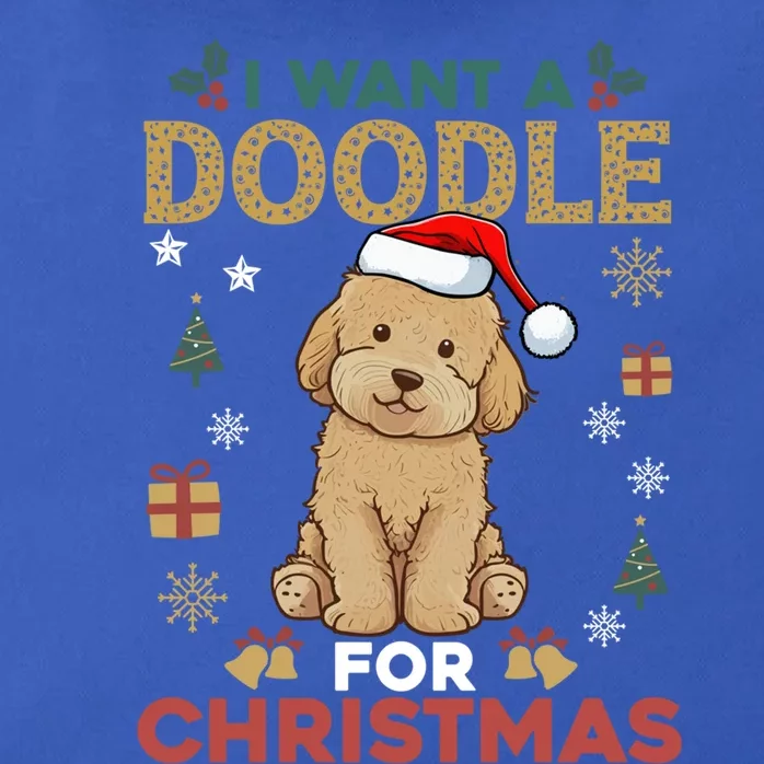 I Want A Doodle For Christmas Cute Dog Lover Family Pajama Cool Gift Zip Tote Bag