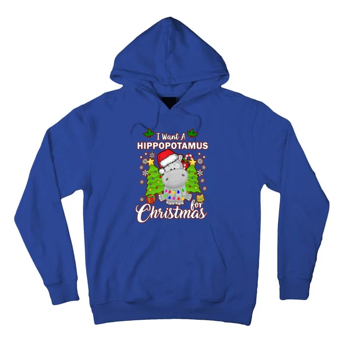 I Want A Hippopotamus For Christmas Xmas Pajama Costume Cute Gift Tall Hoodie