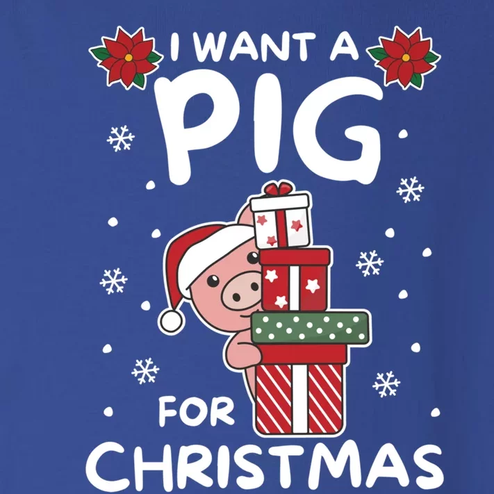 I Want A Pig For Christmas Cute Pigs Gift Toddler Long Sleeve Shirt