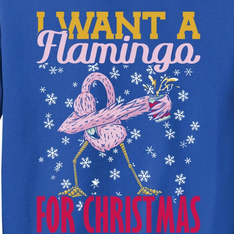 I Want A Flamingo For Christmas Christmas Light Cool Gift Sweatshirt