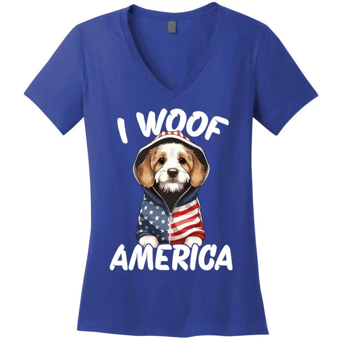 I Woof America Gift Women's V-Neck T-Shirt