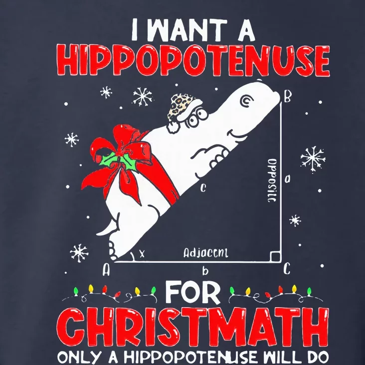 I Want A Hippopotenuse For Christmath Math Teacher Christmas Toddler Hoodie