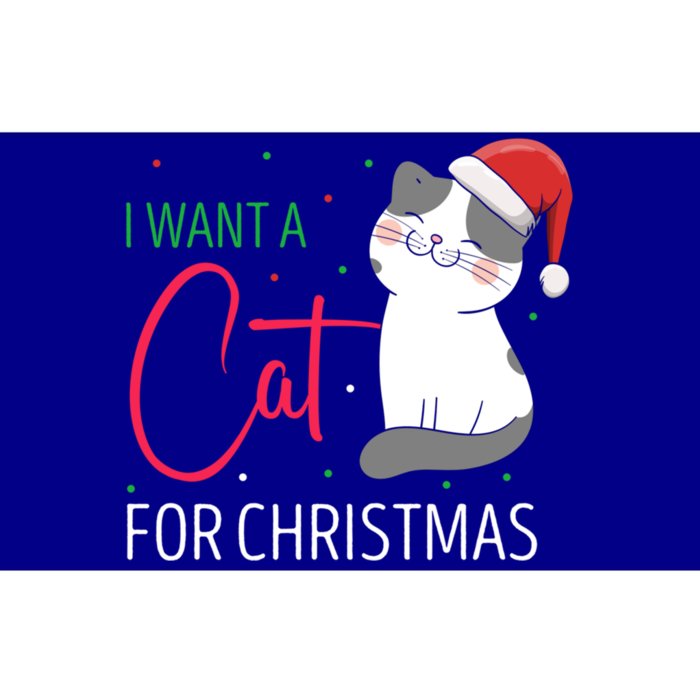 I Want A Cat For Christmas Cute Kitten Cat Lover Present Gift Bumper Sticker