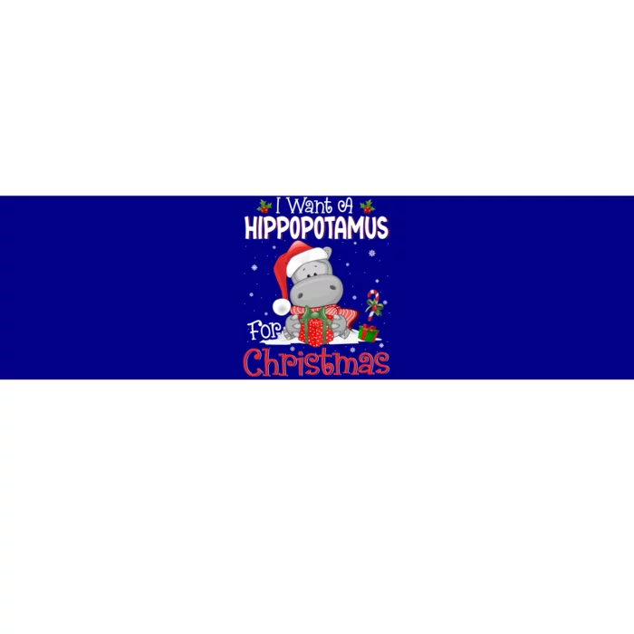 I Want A Hippopotamus For Christmas Xmas Hippo For Funny Gift Bumper Sticker