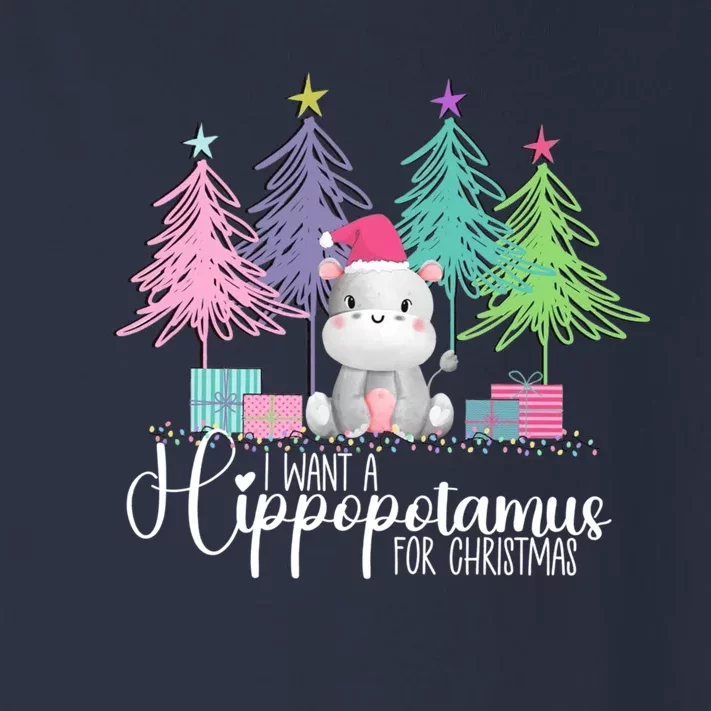 I Want A Hippopotamus For Christmas Xmas Hippo For Women Toddler Long Sleeve Shirt