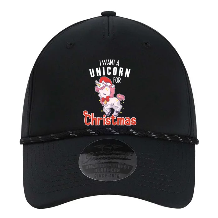 I Want A Unicorn Christmas Santa Lover Horse Cool Gift Performance The Dyno Cap