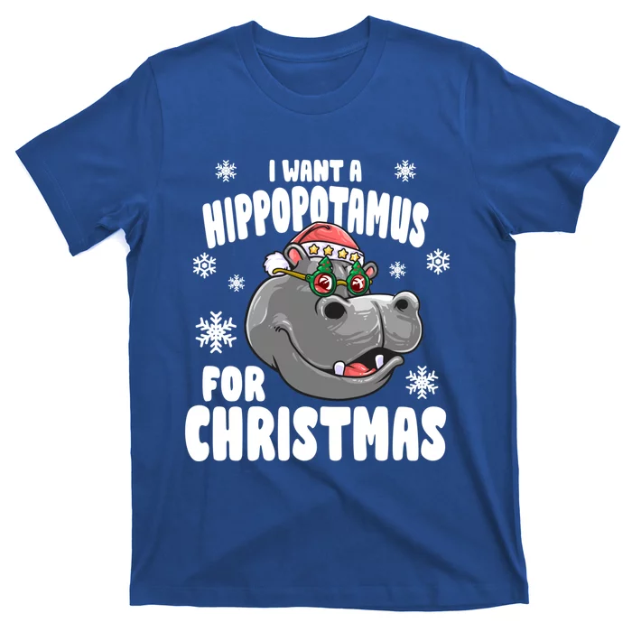 I Want A Hippopotamus For Christmas Xmas Hippo Cute Gift T-Shirt