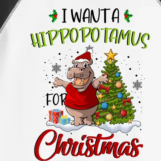 I Want A Hippopotamus For Christmas Xmas Hippo For Cute Gift Toddler Fine Jersey T-Shirt