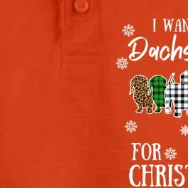 I Want A Dachshund For Christmas Weenie Mom Gift Dry Zone Grid Performance Polo