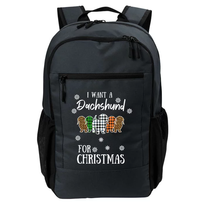 I Want A Dachshund For Christmas Weenie Mom Gift Daily Commute Backpack