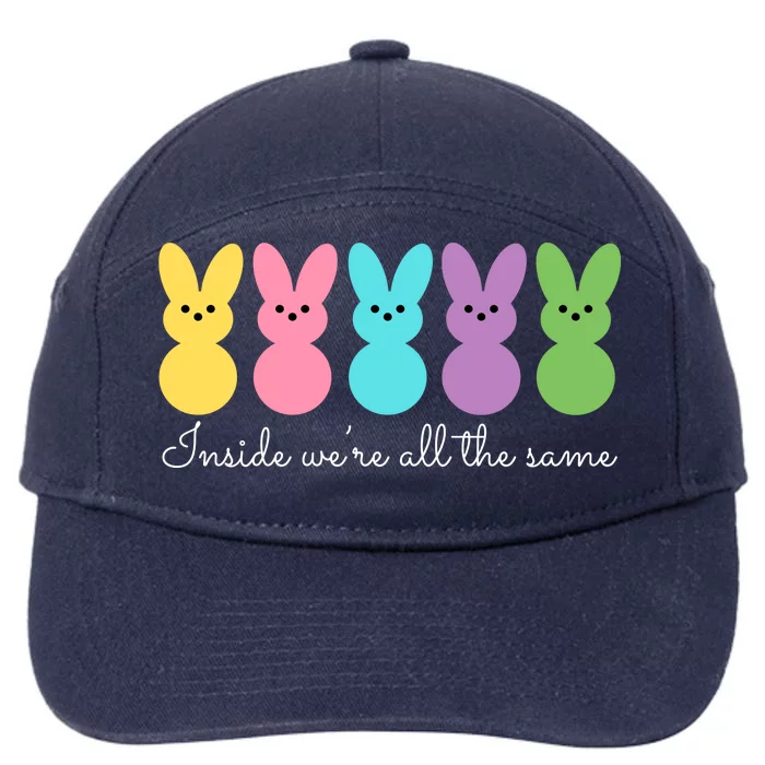 Inside We Are All The Same Easter Bunny 7-Panel Snapback Hat