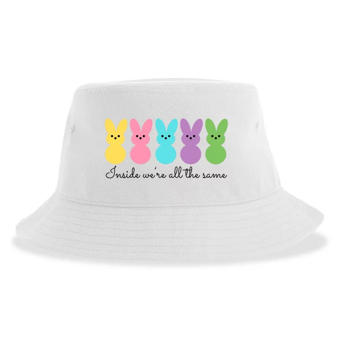 Inside We Are All The Same Easter Bunny Sustainable Bucket Hat