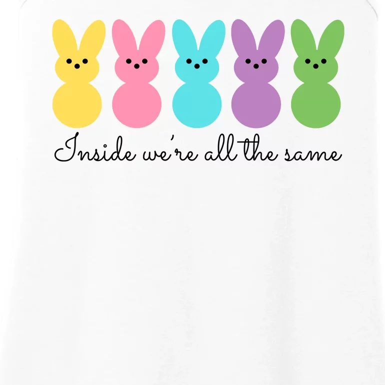 Inside We Are All The Same Easter Bunny Ladies Essential Tank