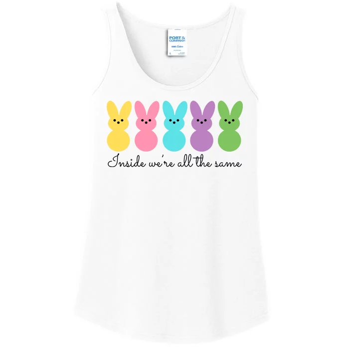 Inside We Are All The Same Easter Bunny Ladies Essential Tank