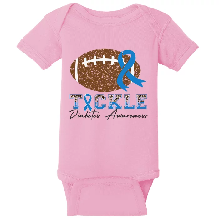 I Wear A Blue For Diabetes Awareness Ribbon Glucose Insulin Baby Bodysuit