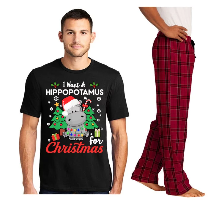 I Want A Hippopotamus For Christmas Funny Hippo Gift Pajama Set