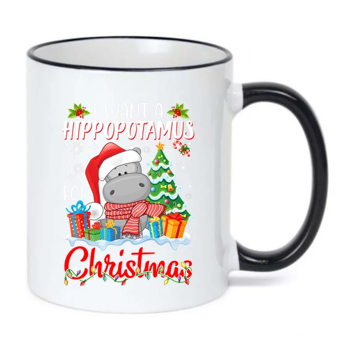 I Want A Hippopotamus For Christmas Xmas Hippo For Gift Black Color Changing Mug