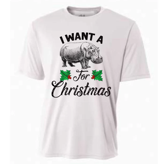 I Want A Hippopotamus For Christmas TShirt Cooling Performance Crew T-Shirt