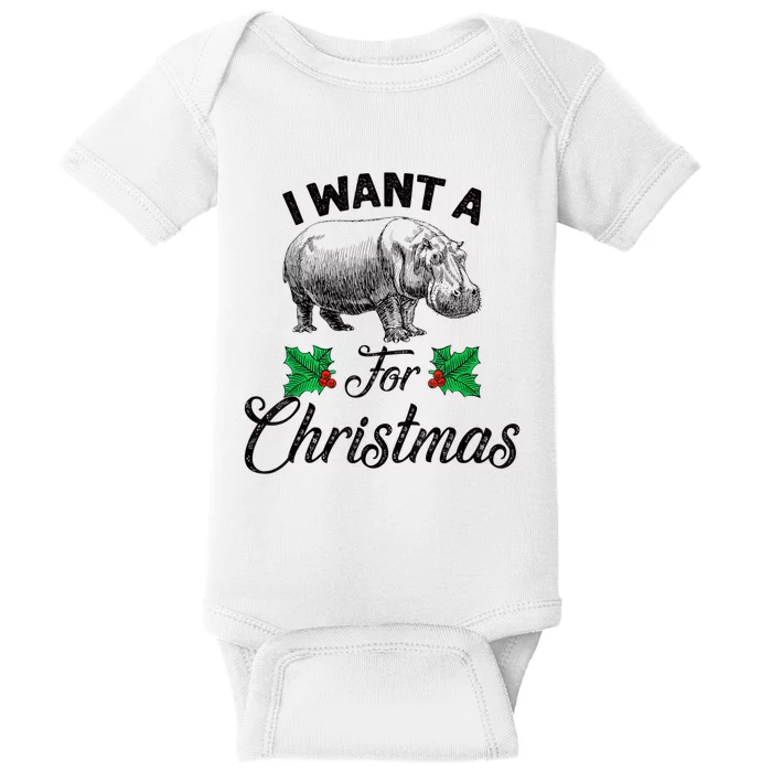 I Want A Hippopotamus For Christmas TShirt Baby Bodysuit