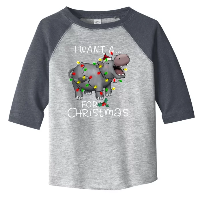 I Want A Hippopotamus For Christmas Toddler Fine Jersey T-Shirt