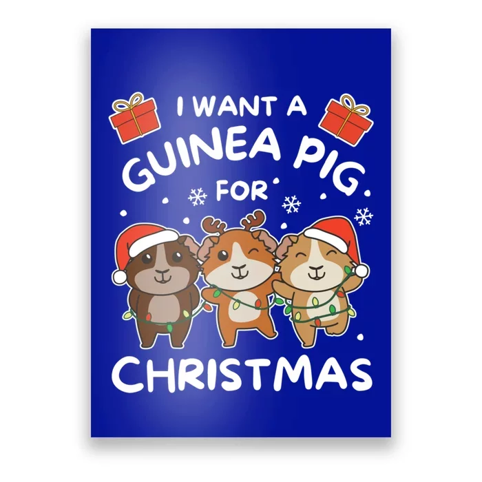 I Want A Guinea Pig For Christmas Cute Animals Meaningful Gift Poster