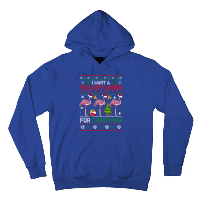 I Want A Flock Of Flamingo For Christmas Sweater Farmer Cute Gift Hoodie