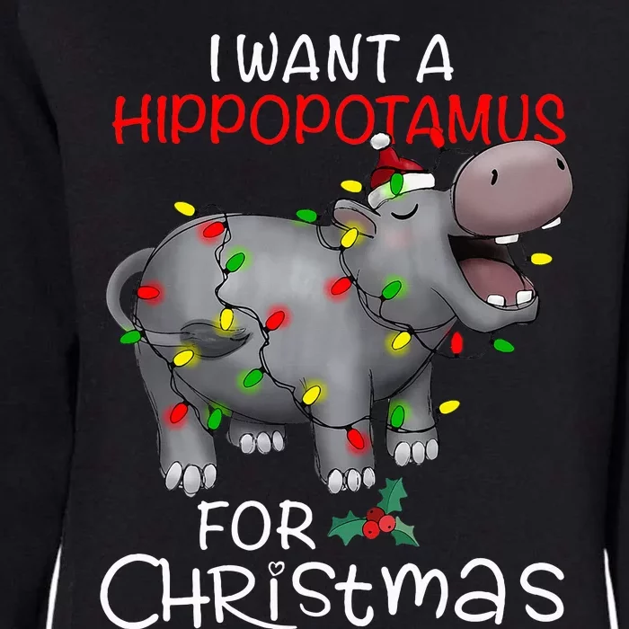 I Want A Hippopotamus For Christmas Xmas Hippo For Womens California Wash Sweatshirt