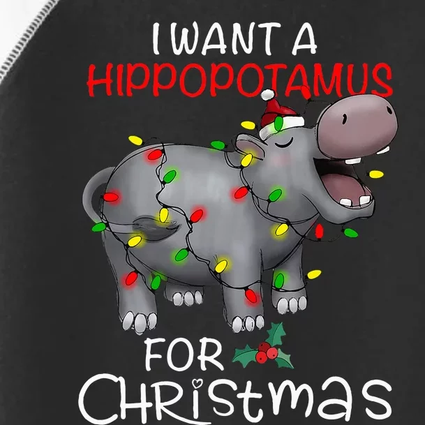 I Want A Hippopotamus For Christmas Xmas Hippo For Toddler Fine Jersey T-Shirt