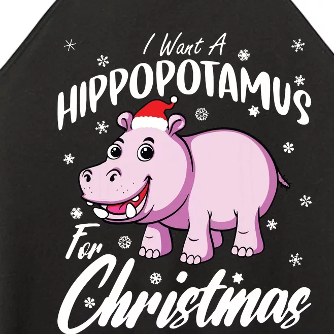 I Want A Hippopotamus For Christmas Shirts Xmas Hippo Women’s Perfect Tri Rocker Tank