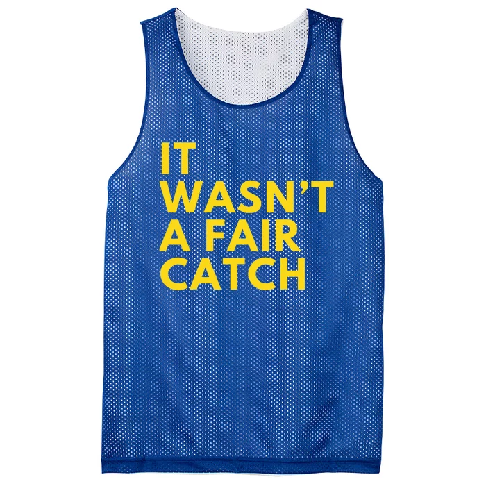 It Wasn't A Fair Catch Mesh Reversible Basketball Jersey Tank