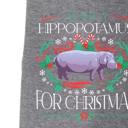 I Want A Hippopotamus For Christmas Xmas Hippo Cute Gift Doggie 3-End Fleece Hoodie